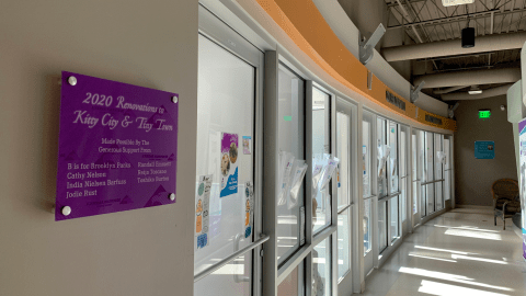 Tiny Town and Kitty City Renovations and plaque for donors